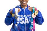 Loretta with medals